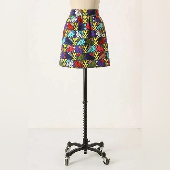 Anthropologie Dresses & Skirts - Anthropologie Tibi Cockatoo Kaleidoscope Skirt Aztec Tribal Print Size 4